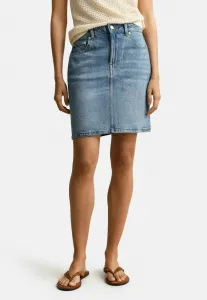 Короткая джинсовая юбка Gant, Semi Light Blue Broken In