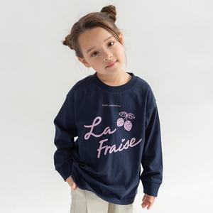 Детская футболка с длинными рукавами с разнообразными графическими принтами Branshes, цвет 22_Navy_Strawberry