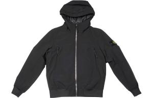 Куртка Stone Island Kids с капюшоном, черный