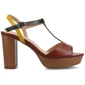 Женские босоножки Nalie на платформе с Т-образным ремешком Journee, мультиколор