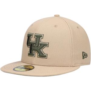 Мужская приталенная шляпа New Era Tan Kentucky Wildcats Camel & Rifle 59FIFTY
