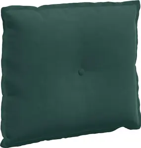 Подушка для спины , темно-зеленая, 60 x 50 см, вельветовая ткань vidaXL