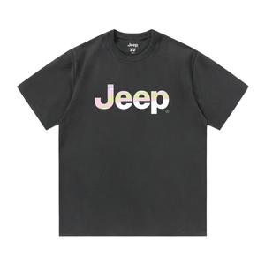 Футболка с круглым вырезом для школьников Jeep, темно-серый