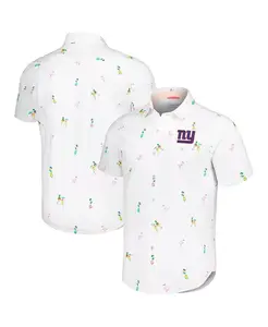 Мужская белая рубашка New York Giants Nova Wave Flocktail на пуговицах Tommy Bahama