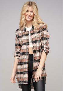 Блузка на пуговицах TURN UP 3/4 ARM KARIERT SMALL Cloud 5ive, коричневый