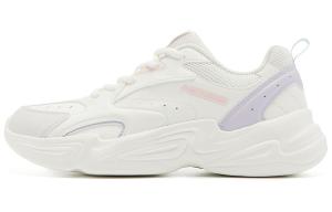 Скользоустойчивые, износостойкие, легкие низкие кроссовки для бега женские QIAODAN, цвет слоновая кость мягкий серый фиолетовый