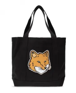 Сумка Шоппер с логотипом Maison Kitsuné, черный