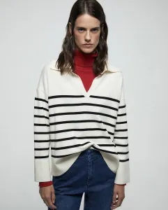 Поло в полоску Sfera, светло-бежевый