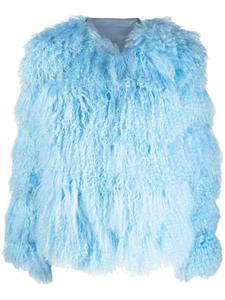 Dancassab стеганая куртка без воротника, синий