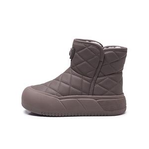 Прочные теплые короткие зимние ботинки Bull charm, Coffee