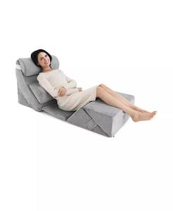 Набор подушек на танкетке из 7 предметов с пеной с эффектом памяти и моющимся чехлом, серый Slickblue, серый