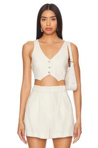 Укороченный жилет ethan Amanda Uprichard, бежевый