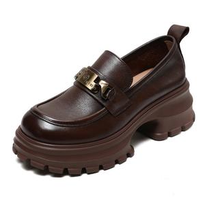 Devanro Коричневые женские повседневные туфли на каблуке 6 см, цвет Brown