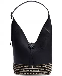 Сумка-хобо Khiara Espadrille Large Leather Sam Edelman, черный