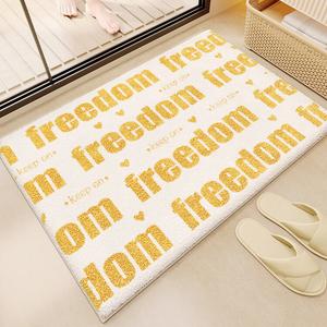 Budis Ковер 50х80 см для прихожей/ванной с геометрическим дизайном, абсорбирующий, нескользящий, с ароматом морской соли и лимона