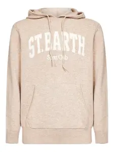 Худи с жаккардовым логотипом Mc2 Saint Barth, бежевый