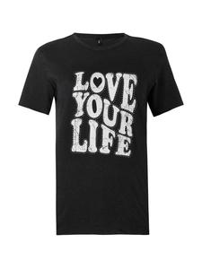 ONLY Футболка 'ONLLUCY' в черном цвете