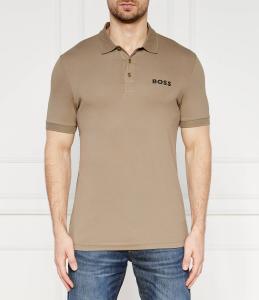 Поло BOSS GREEN Paule Slim Fit stretch, бежевый