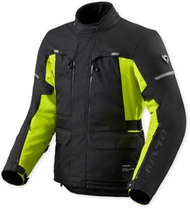 Водонепроницаемая текстильная мотоциклетная куртка Revit outback 5 h2o, Black/Neon Yellow