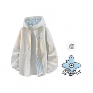 Толстовка женская худи кардиган Moderate WARRIOR, heather серый синий plaid