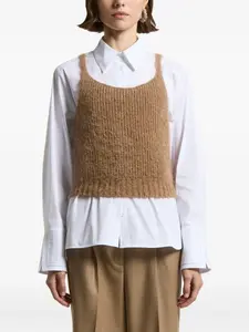 Топ без рукавов с квадратным вырезом Peserico, нейтральный