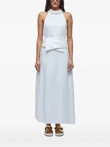 Платье с вырезом халтер и поясом Osklen, белый