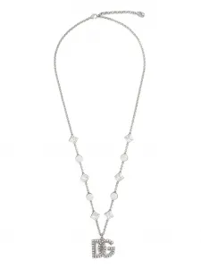 Колье с подвеской-логотипом DOLCE & GABBANA, серебяный