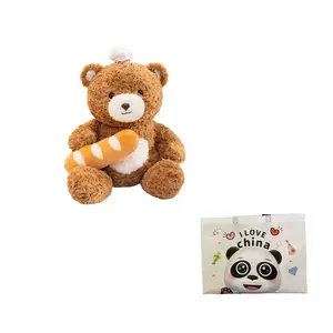 Милый шарф медведь, плюшевые куклы плюшевый мишка с рожками быка, высота 30см/40см Bitter purchase