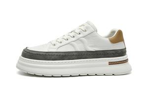 HLA Низкие скейтерские кросcовки мужские бело-коричневые, цвет White Brown