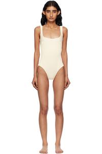 Ребристый купальник Gabi Haight, белый