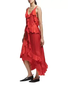 Платье с оборками от Гэвина Saint Art, красный