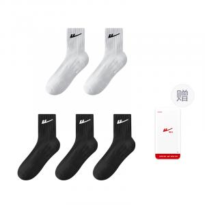 Мужские носки до середины икры 5 пар WARRIOR, черно-белый