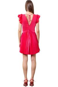 Розовое плиссированное мини-платье Moon River, розовый