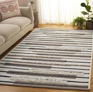 Ковер SAFAVIEH, 183 x 275 см, - коллекция Kenya - коричневый и ivory, ручной работы из шерсти, идеально для гостиной, спальни, столовой (KNY279T)