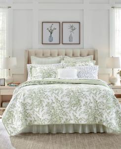 Двустороннее одеяло bedford cotton, 2 предмета, размер twin. Laura Ashley, Sage