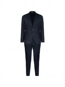 Приталенный костюм на двух пуговицах TAGLIATORE, синий