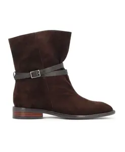 Замшевые ботильоны без шнурков Kazar, коричневый