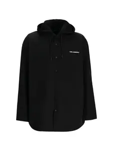 Куртка с капюшоном и логотипом Karl Lagerfeld, черный
