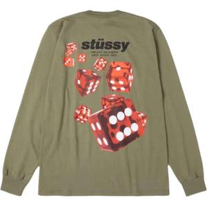 Футболка с длинными рукавами FW25 Rollers Unisex Stussy, зеленый