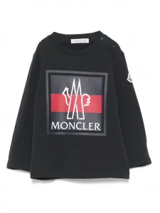 Лонгслив с логотипом Moncler Enfant, синий