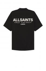 Рубашка ALLSAINTS Underground Short Sleeve, цвет Jet Black & Ecru