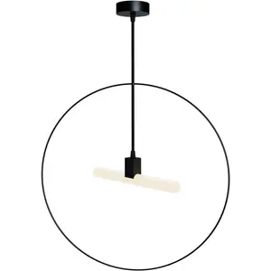 Подвесной светильник Syntax S14d 1 шт. Стильный минимализм, черный металл, с текстильным кабелем Segula, черный