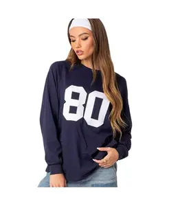 Женская футболка 80 оверсайз Edikted, синий