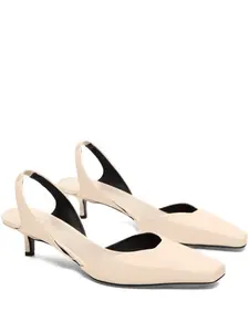 Туфли с квадратным носком и ремешком на пятке Loulou De Saison, нейтральный