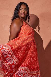 Платье Hanky с каймой и подолом Yours, красный