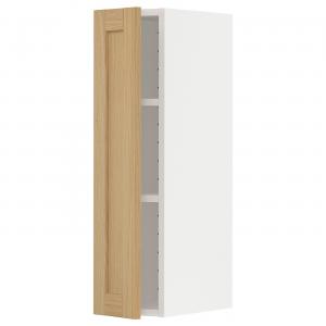 Настенный шкаф с полкой, белый/дуб Форсбака, 20x80 см IKEA Metod