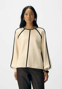 Джемпер Object OBJREYNARD CONTRAST DIV, Sandshell/Off-White