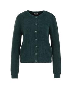 Вязаный кардиган WE Fashion, темно-зеленый