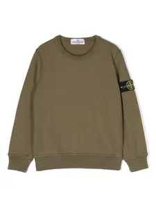 Толстовка с нашивкой Compass Stone Island Junior, зеленый