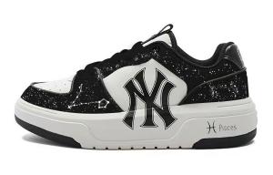 Черно-белые Unisex низкие скейтерские кроссовки Chunky Liner Double Fish Box устойчивые к истиранию MLB, черный белый (,)